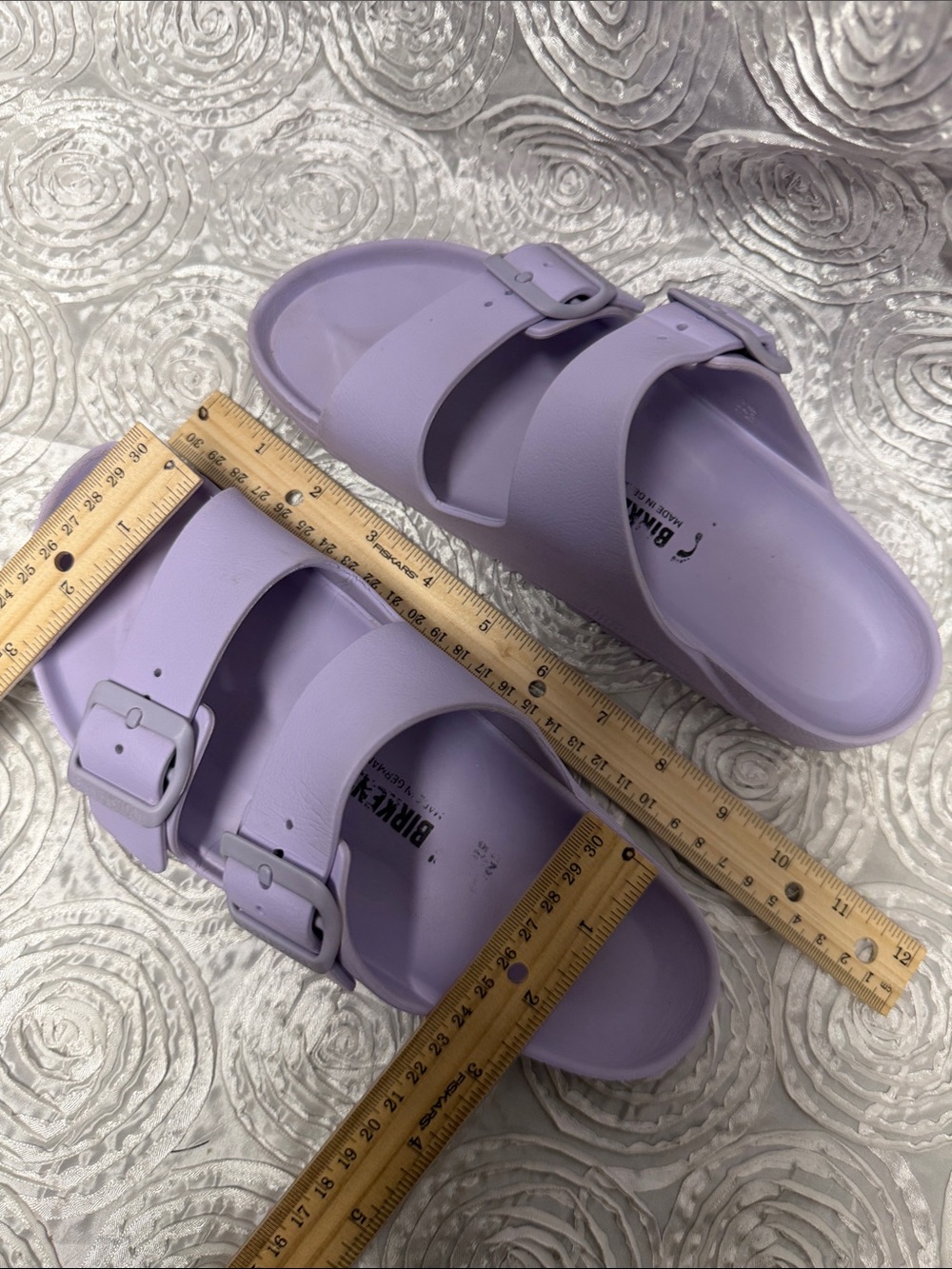 Birkenstock Two-Strap Slide Sandals in Light Lavender - Picture 14 of 16